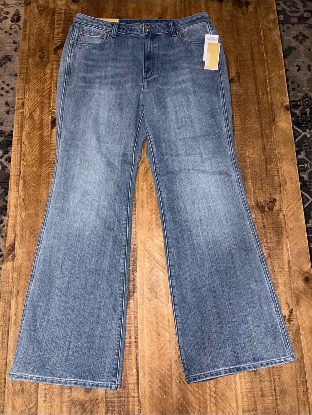 MICHAEL Michael Kors Light Blue Wide-Leg Jeans